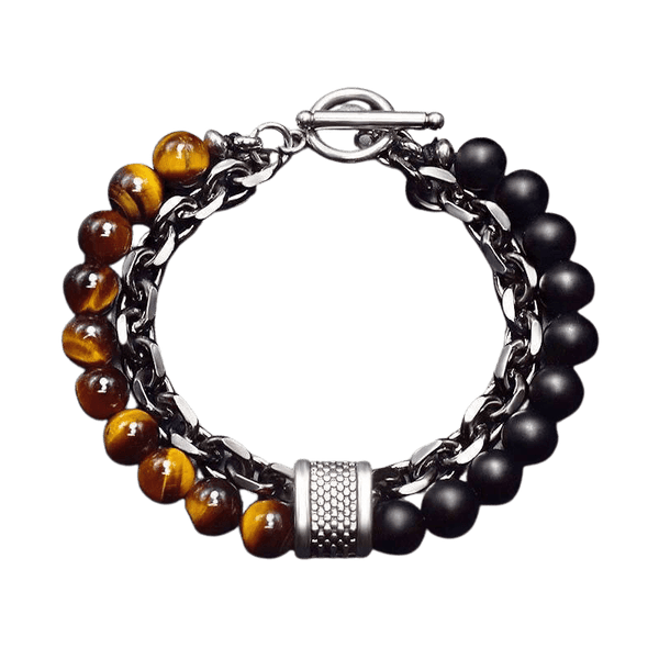 tiger eye lava bead bracelet